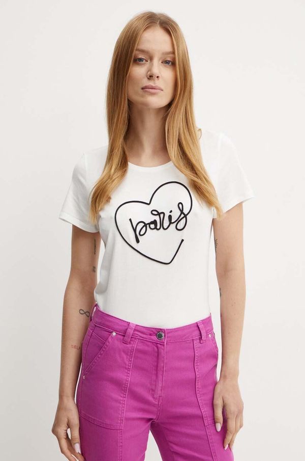 Morgan Majica kratkih rukava Morgan DCORDE za žene, boja: bijela, DCORDE