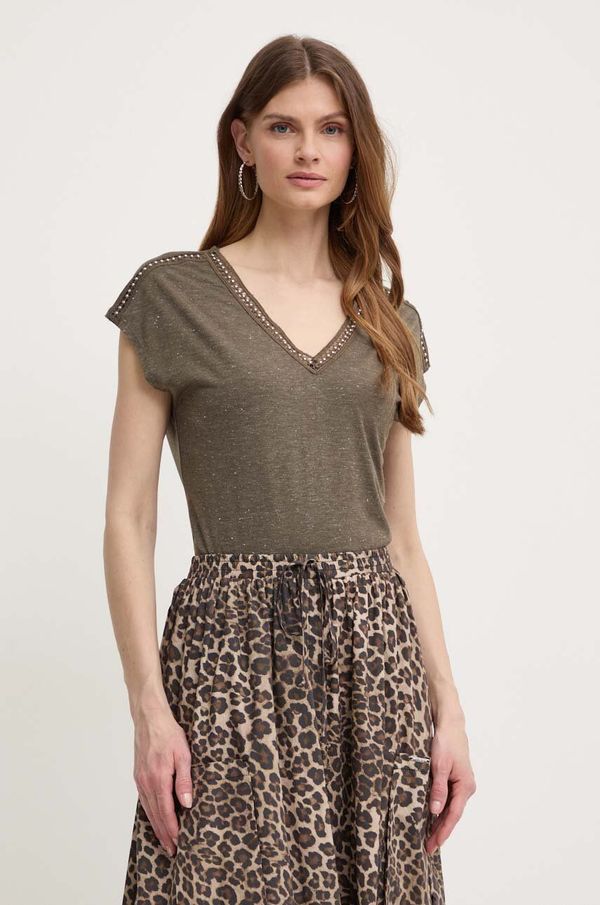 Morgan Majica kratkih rukava Morgan DEKISS za žene, boja: zelena, DEKISS