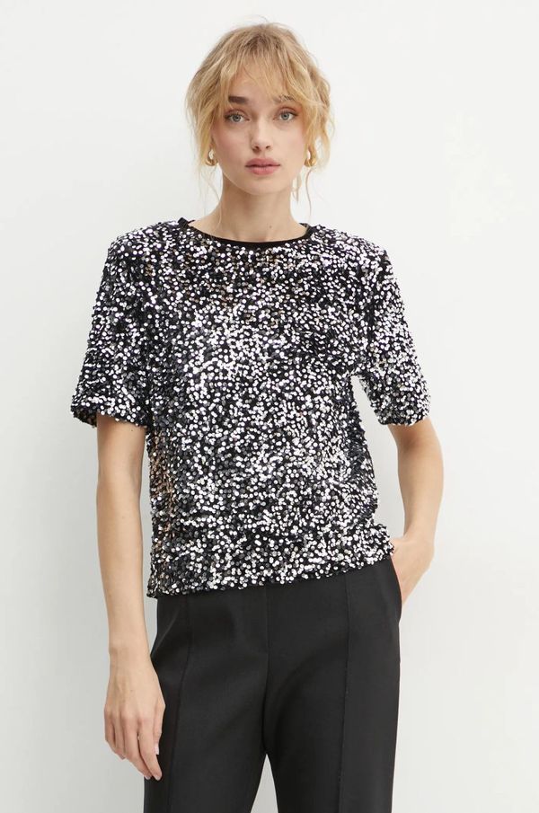 Morgan Majica kratkih rukava Morgan DYNE za žene, boja: crna, DYNE