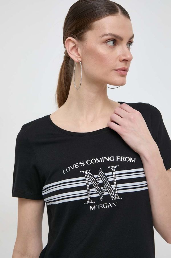 Morgan Majica kratkih rukava Morgan za žene, boja: crna