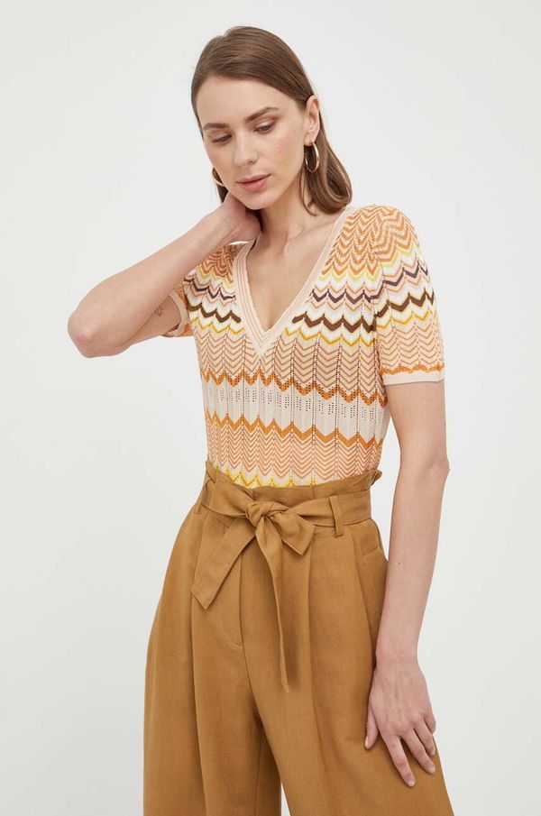 Morgan Majica kratkih rukava Morgan za žene, boja: narančasta