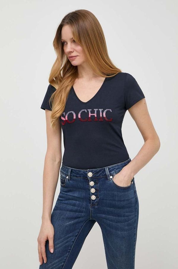 Morgan Majica kratkih rukava Morgan za žene, boja: tamno plava