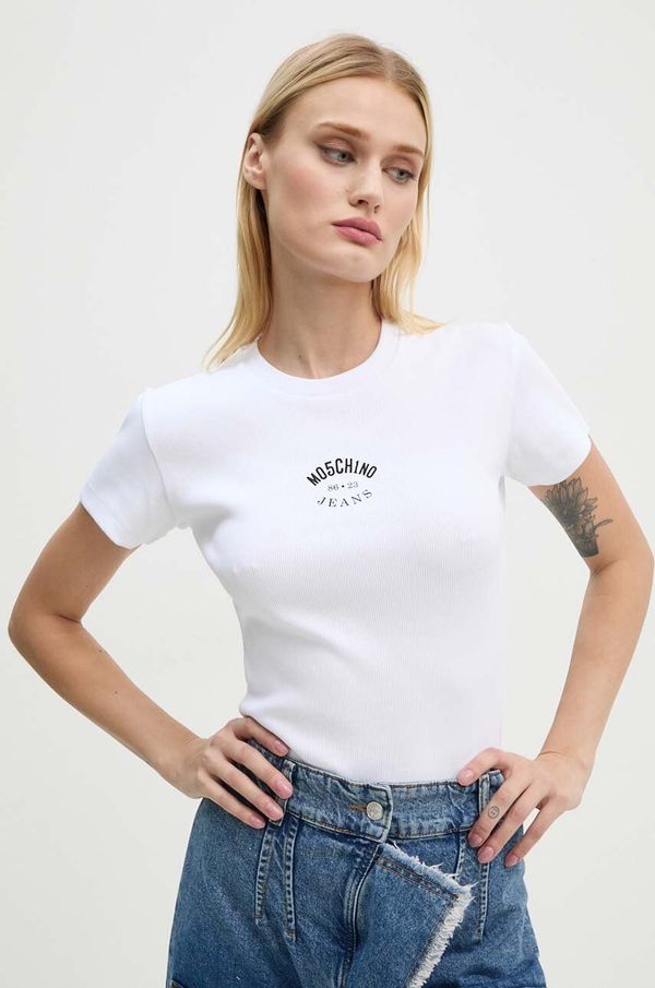 Moschino Jeans Majica kratkih rukava Moschino Jeans za žene, boja: bijela, J0714 8734