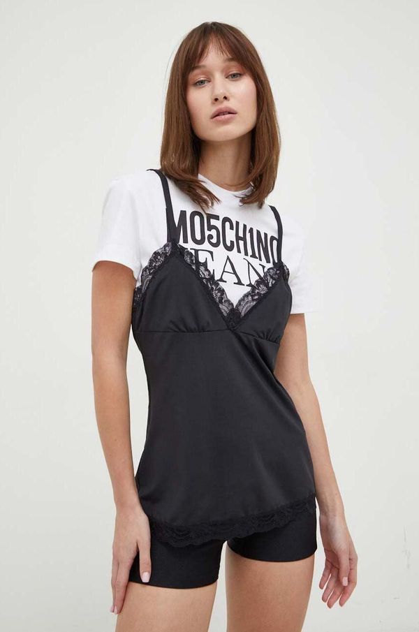 Moschino Jeans Majica kratkih rukava Moschino Jeans za žene, boja: crna