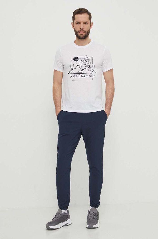 Peak Performance Majica kratkih rukava Peak Performance za muškarce, boja: bijela, s tiskom