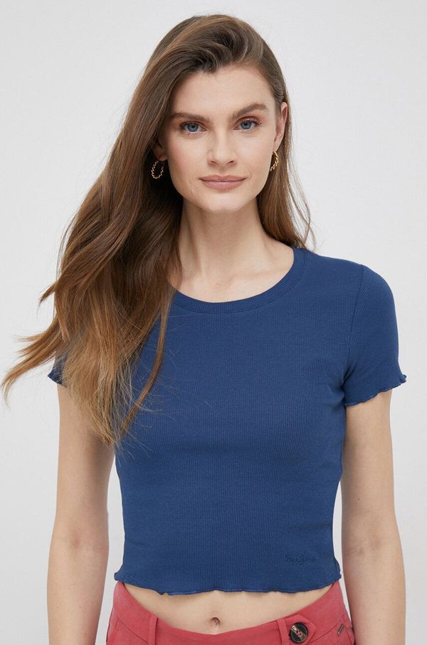 Pepe Jeans Majica kratkih rukava Pepe Jeans Cara za žene, boja: tamno plava