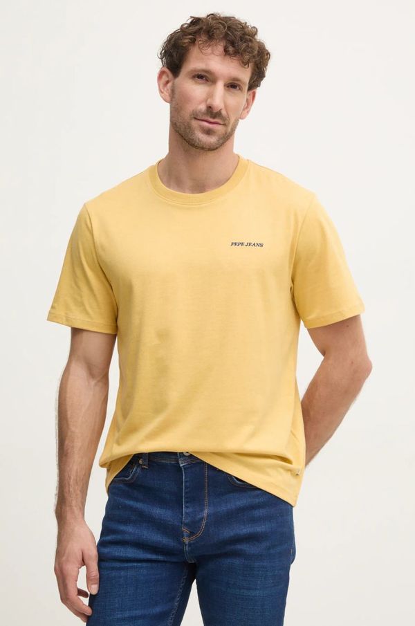 Pepe Jeans Majica kratkih rukava Pepe Jeans DAMIAN TEE za muškarce, boja: žuta, bez uzorka, PM509726