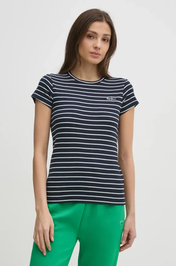 Pepe Jeans Majica kratkih rukava Pepe Jeans MERIBEL za žene, boja: tamno plava, PL506079