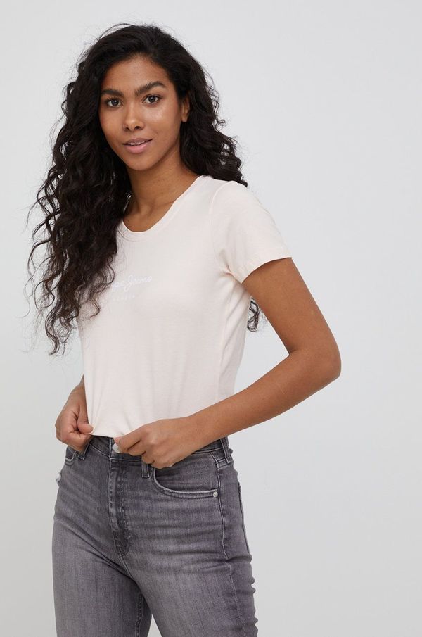 Pepe Jeans Majica kratkih rukava Pepe Jeans New Virginia Ss N ženski, boja: ružičasta