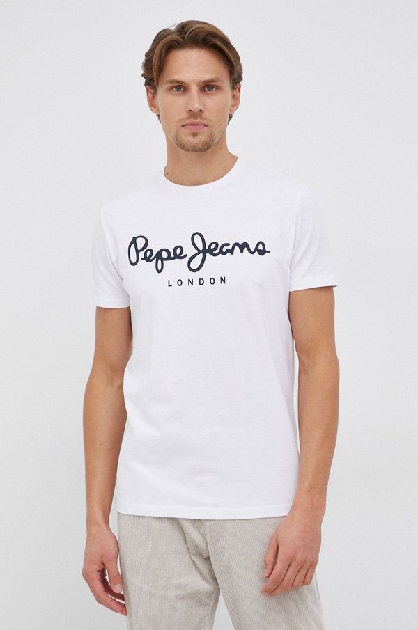 Pepe Jeans Majica kratkih rukava Pepe Jeans Original Stretch boja: bijela