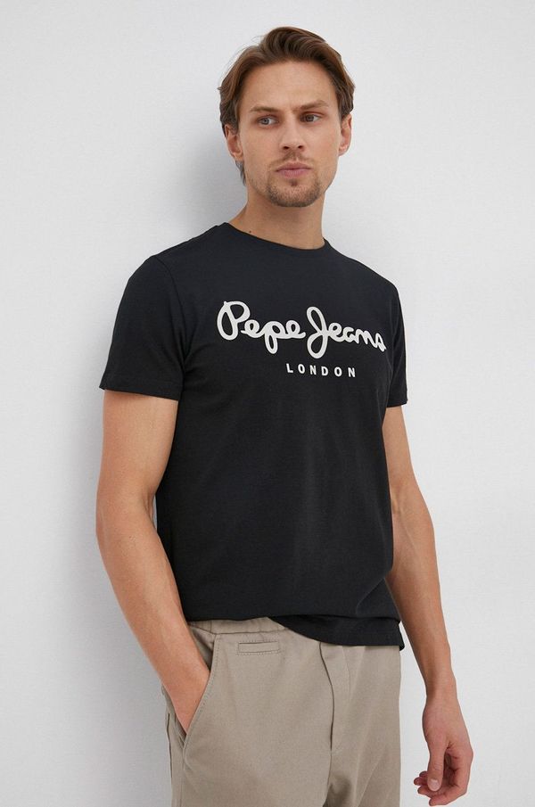 Pepe Jeans Majica kratkih rukava Pepe Jeans Original za muškarce, boja: crna