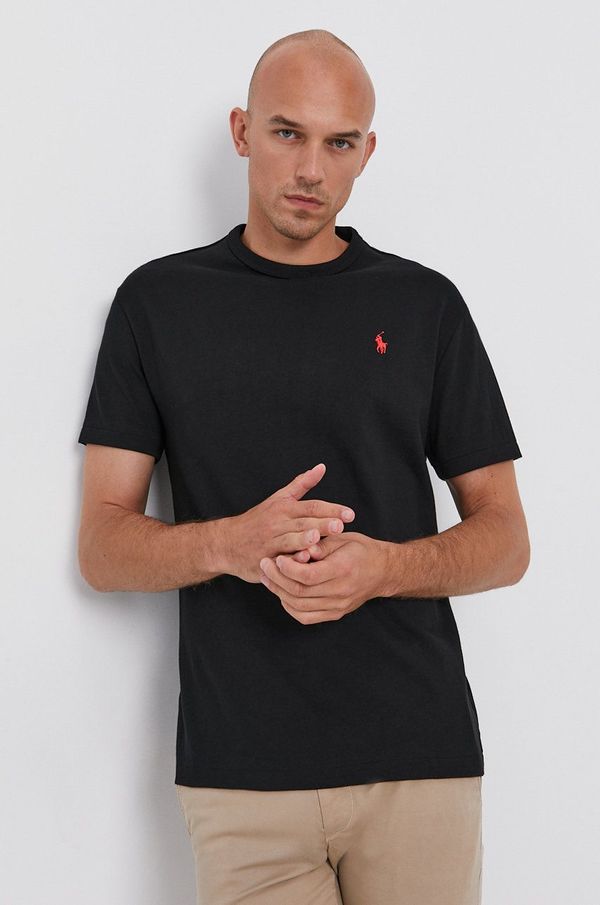 Polo Ralph Lauren Majica kratkih rukava Polo Ralph Lauren za muškarce, boja: crna