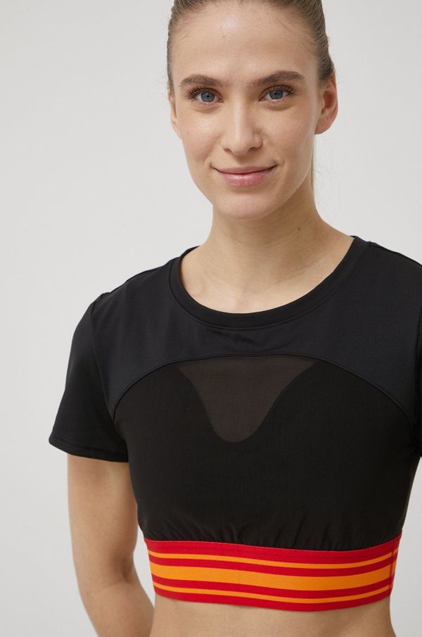 Puma Majica kratkih rukava Puma Title Nine za žene, boja: crna, cold shoulder