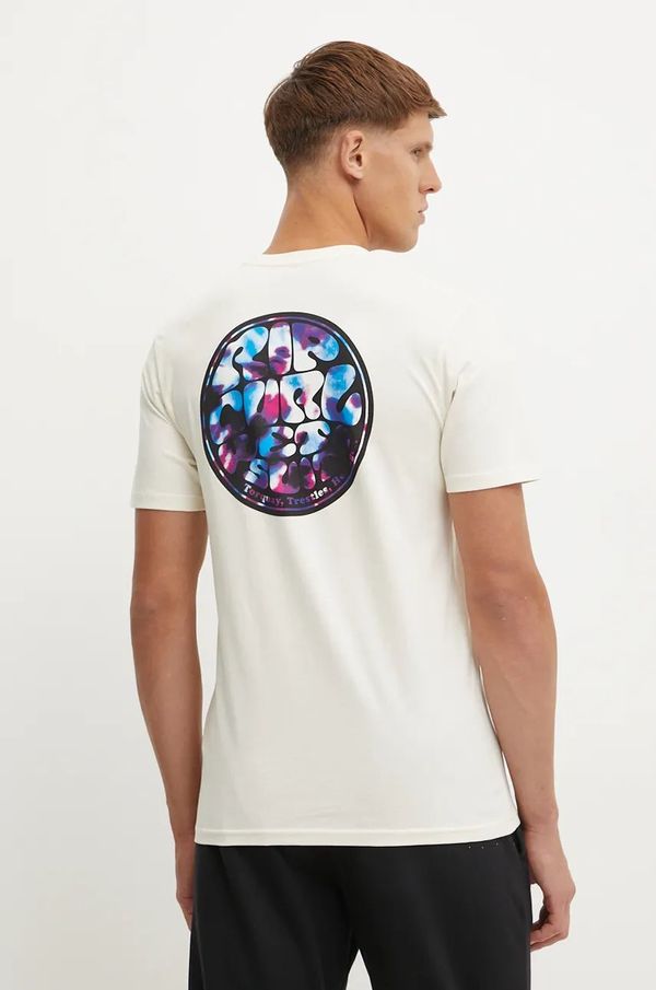 Rip Curl Majica kratkih rukava Rip Curl PASSAGE za muškarce, boja: bež, s tiskom, 0JIMTE