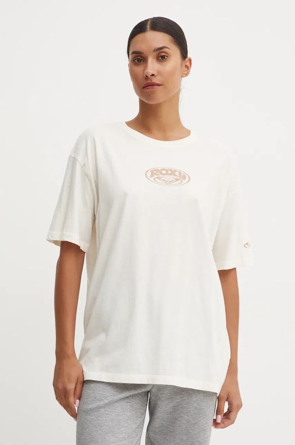 Roxy Majica kratkih rukava Roxy Sand Under The Sky za žene, boja: bež, ERJZT05807