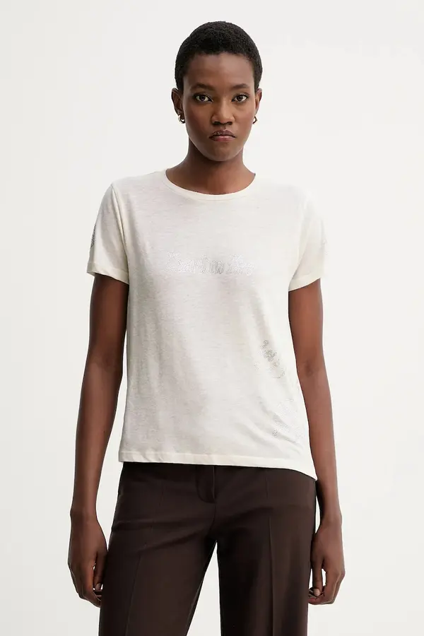 Zadig&Voltaire Majica kratkih rukava s dodatkom lana ZADIG&VOLTAIRE