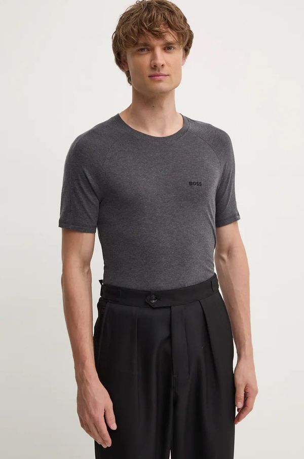 Boss Majica kratkih rukava s dodatkom vune BOSS boja: siva, bez uzorka