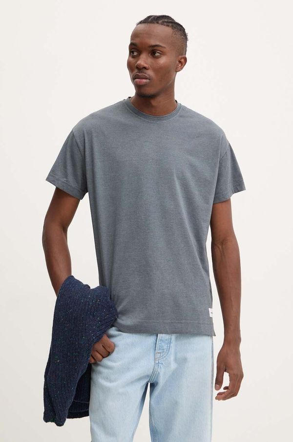 Samsoe Samsoe Majica kratkih rukava Samsoe Samsoe SACHARLES za muškarce, boja: siva, bez uzorka, M24200031