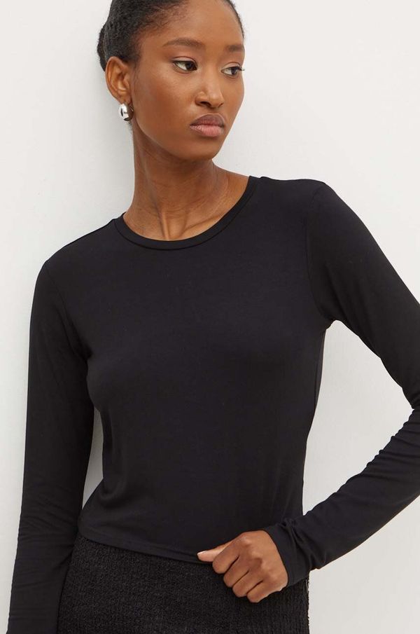 Silvian Heach Majica kratkih rukava Silvian Heach DROMI za žene, boja: crna, GPA24300TS