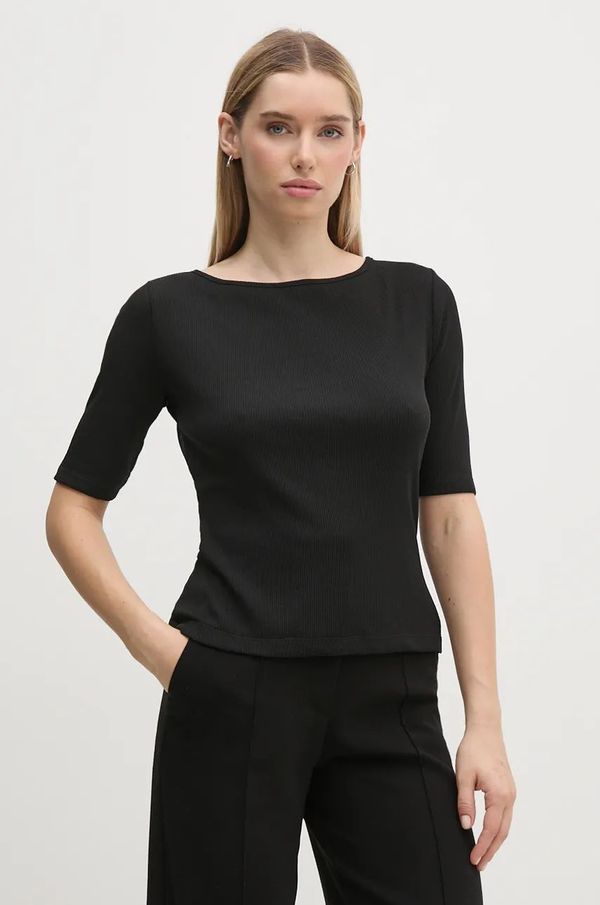 Sisley Majica kratkih rukava Sisley boja: crna, 3FTRL105R