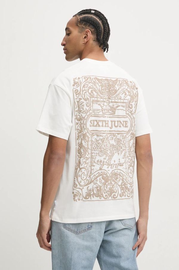 Sixth June Majica kratkih rukava Sixth June za muškarce, boja: bijela, s tiskom