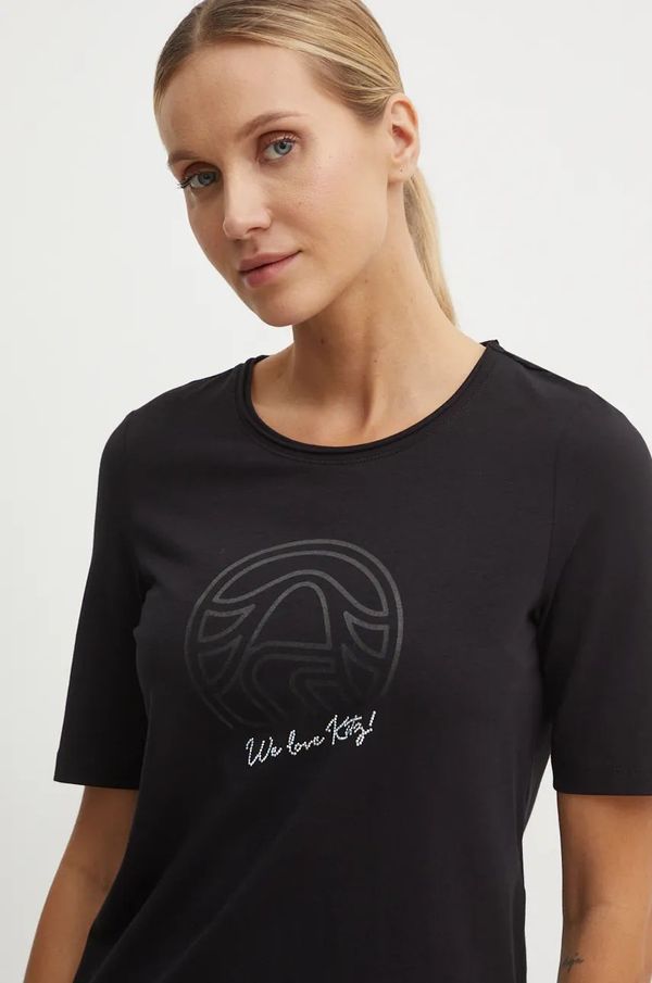 Sportalm Majica kratkih rukava Sportalm za žene, boja: crna, 1812524705