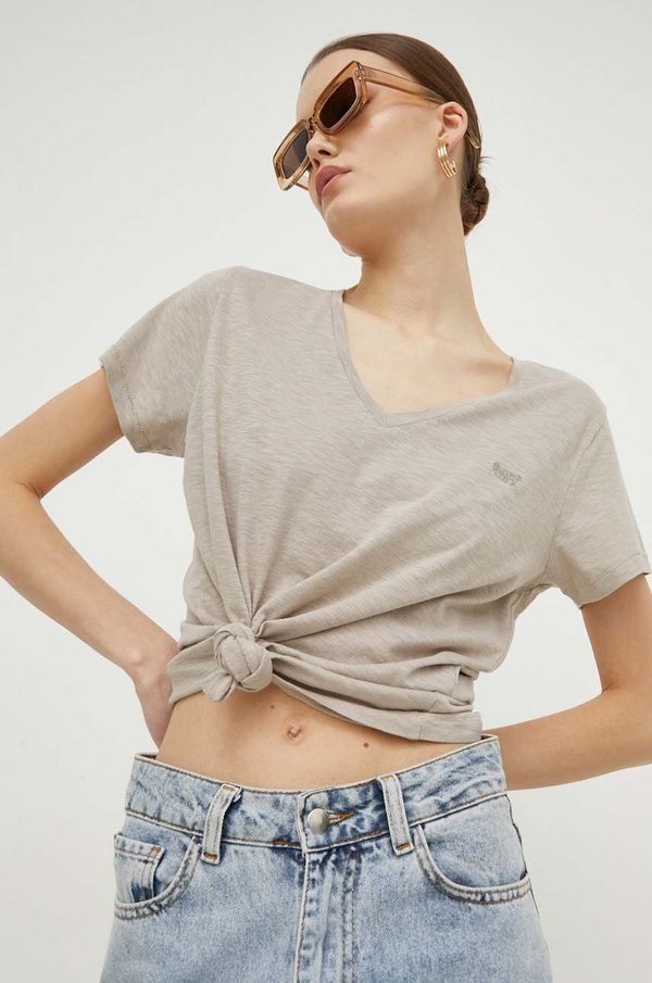 Superdry Majica kratkih rukava Superdry za žene, boja: bež