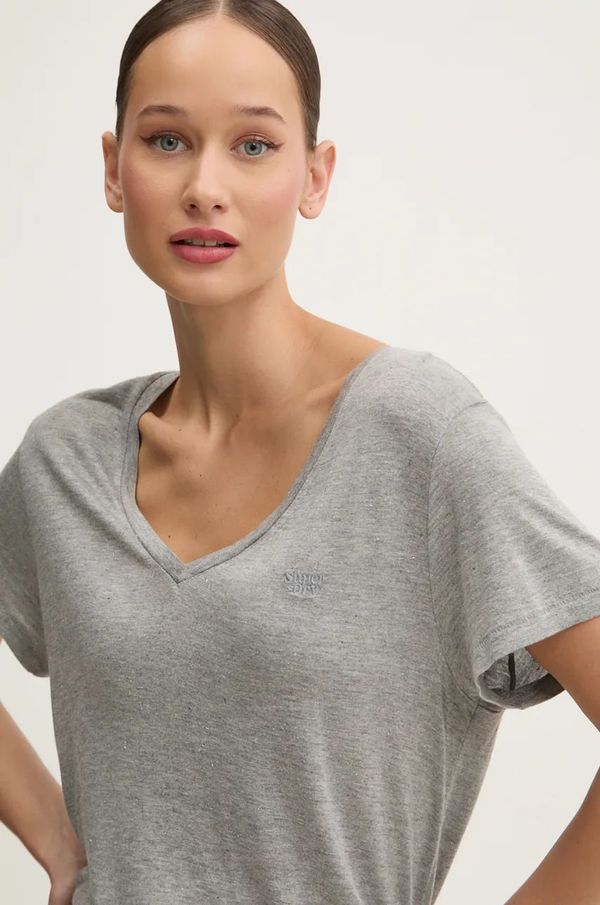 Superdry Majica kratkih rukava Superdry za žene, boja: srebrna, W1011596A-SFP