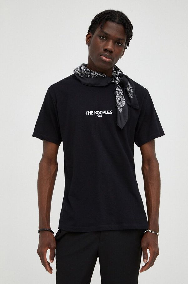 The Kooples Majica kratkih rukava The Kooples za muškarce, boja: crna, s tiskom