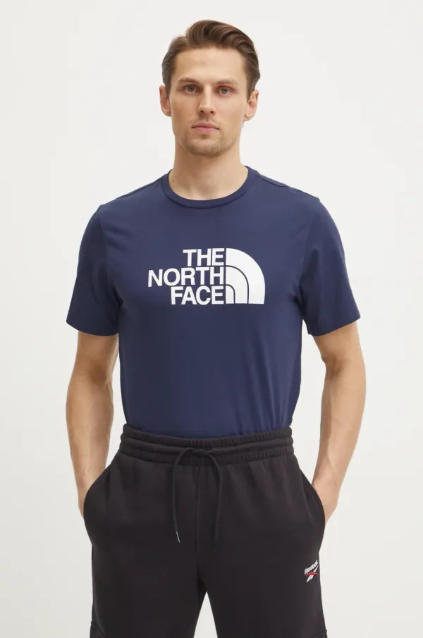 The North Face Majica kratkih rukava The North Face Easy za muškarce, boja: tamno plava, s tiskom, NF0A8A6C8K21