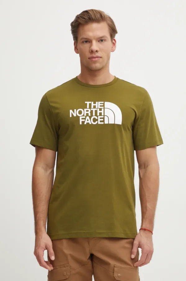The North Face Majica kratkih rukava The North Face Easy za muškarce, boja: zelena, s tiskom, NF0A8A6CTOE1