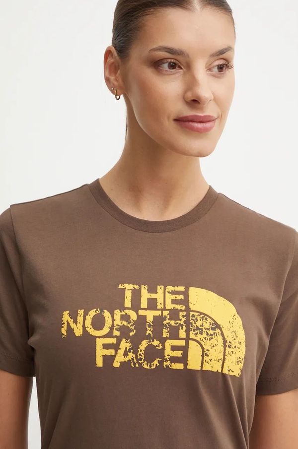 The North Face Majica kratkih rukava The North Face Tee -Seasonal Logo Pack za žene, boja: smeđa, NF0A89CT1OI1