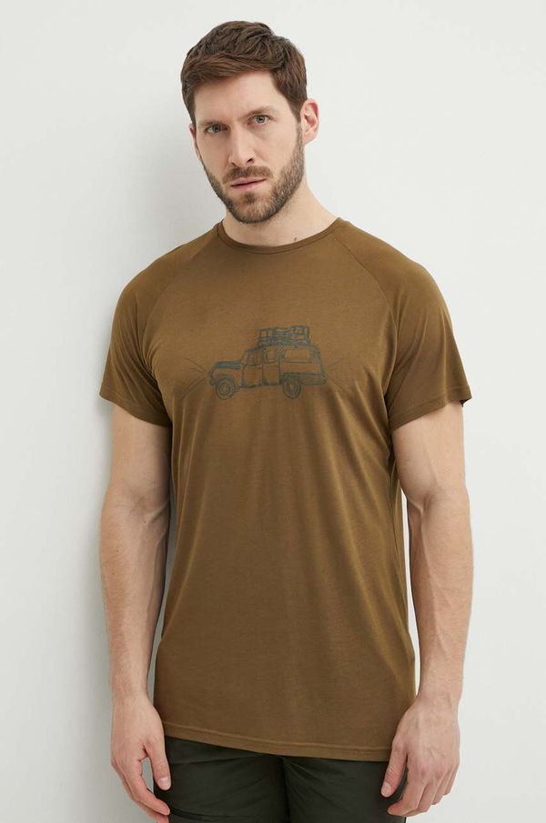 The North Face Majica kratkih rukava The North Face za muškarce, boja: bež, s tiskom, NF0A87DX3X41