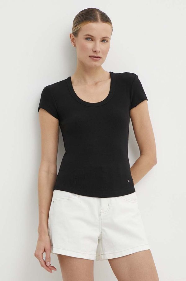 Tommy Hilfiger Majica kratkih rukava Tommy Hilfiger za žene, boja: crna, WW0WW41776
