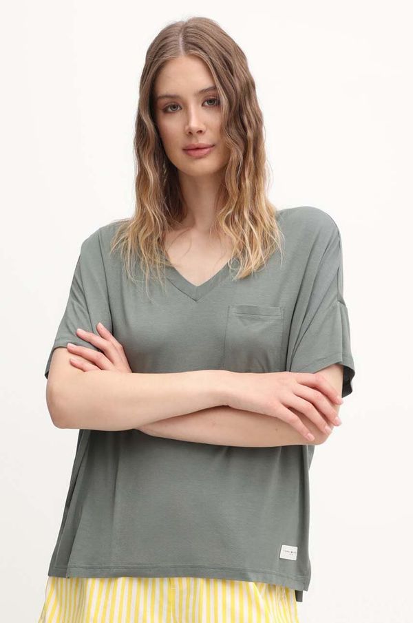 Tommy Hilfiger Majica kratkih rukava Tommy Hilfiger za žene, boja: zelena