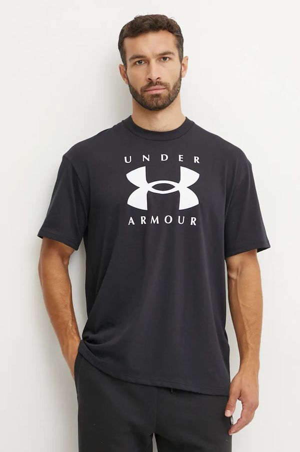 Under Armour Majica kratkih rukava Under Armour HW Branded za muškarce, boja: crna, s tiskom, 1389146