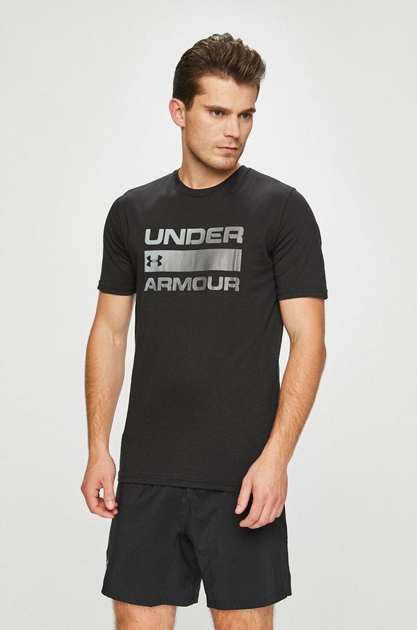 Under Armour Majica kratkih rukava Under Armour za muškarce, boja: crna, s tiskom