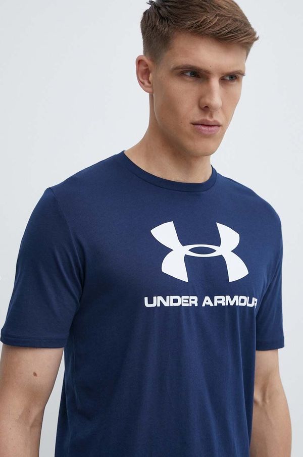 Under Armour Majica kratkih rukava Under Armour za muškarce, boja: tamno plava, s tiskom, 1329590-100