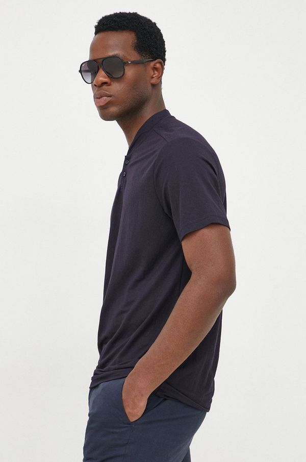 United Colors of Benetton Majica kratkih rukava United Colors of Benetton za muškarce, boja: tamno plava, jednobojni model