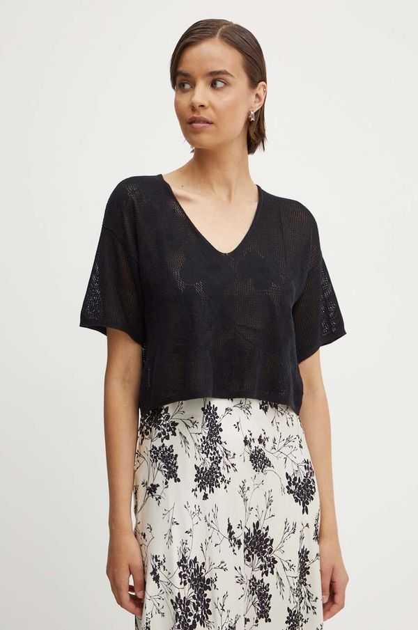 United Colors of Benetton Majica kratkih rukava United Colors of Benetton za žene, boja: crna