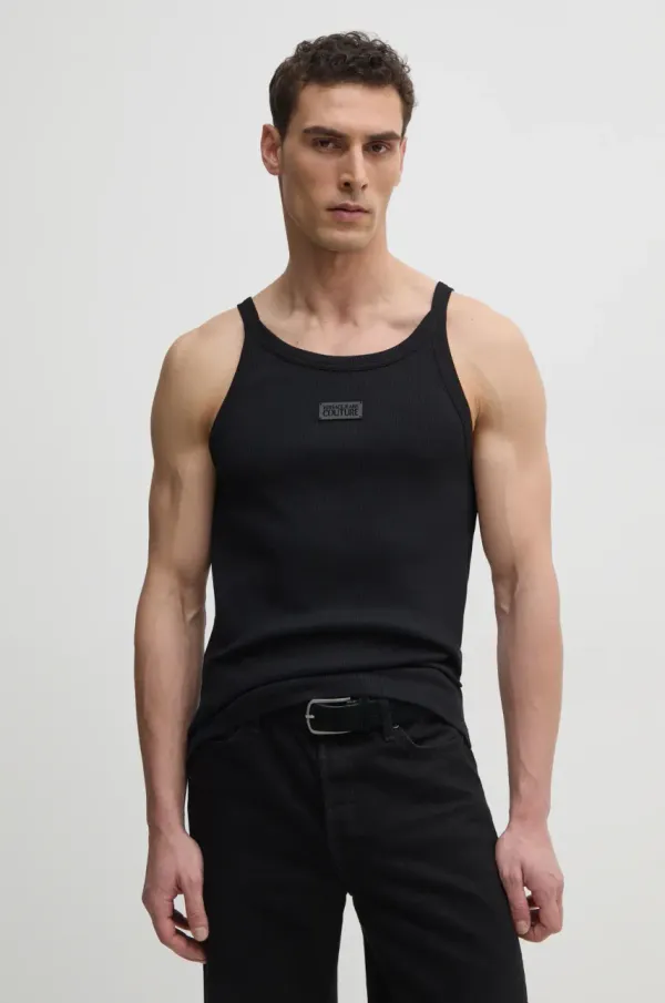 Versace Jeans Couture Majica kratkih rukava Versace Jeans Couture boja: crna, 78GAH614 J0198