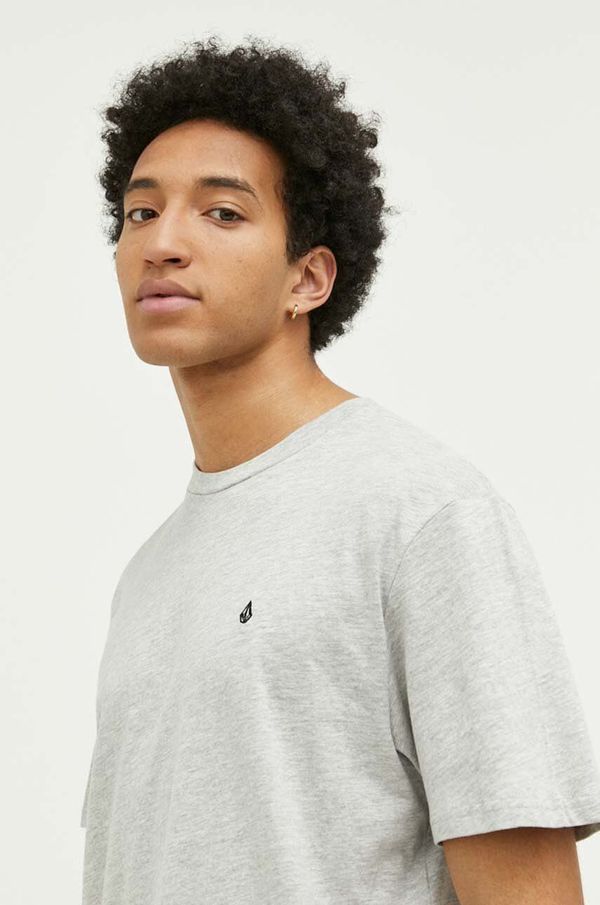 Volcom Majica kratkih rukava Volcom za muškarce, boja: siva, melanž