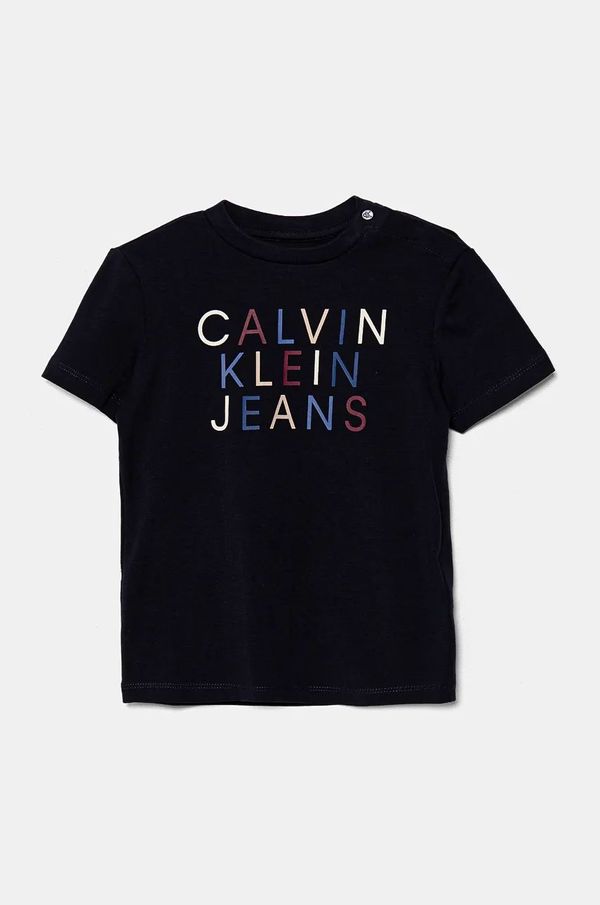 Calvin Klein Jeans Majica kratkih rukava za bebe Calvin Klein Jeans boja: tamno plava, IN0IN00222