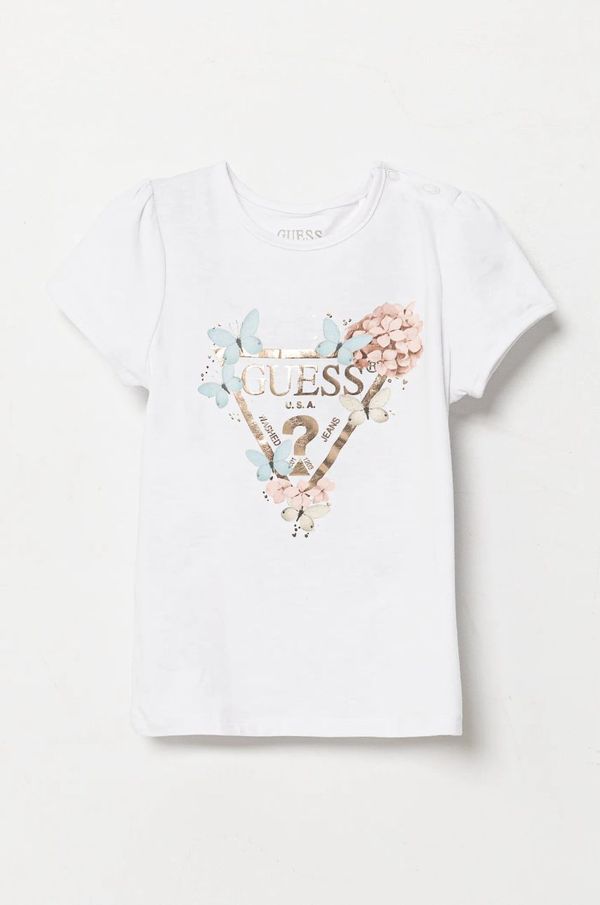 Guess Majica kratkih rukava za bebe Guess boja: bijela, A5RI03 K6YW4