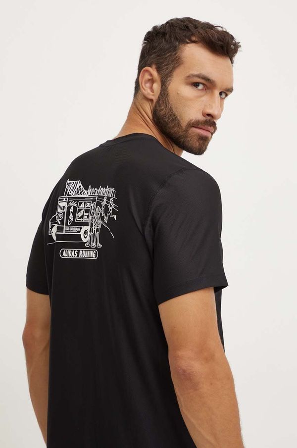 adidas Performance Majica kratkih rukava za trčanje adidas Performance boja: crna, s tiskom, JJ4690