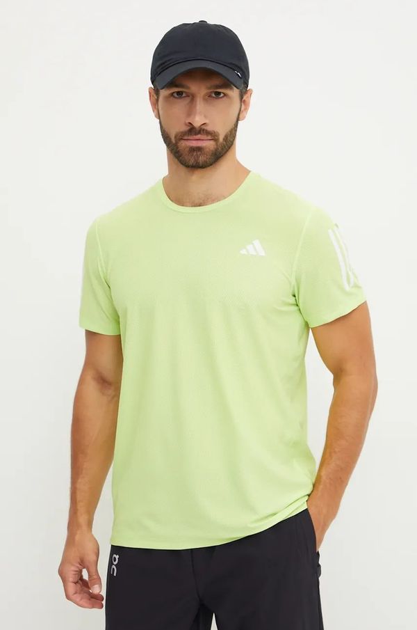 adidas Performance Majica kratkih rukava za trčanje adidas Performance Own The Run Base boja: zelena, s tiskom, IV5405