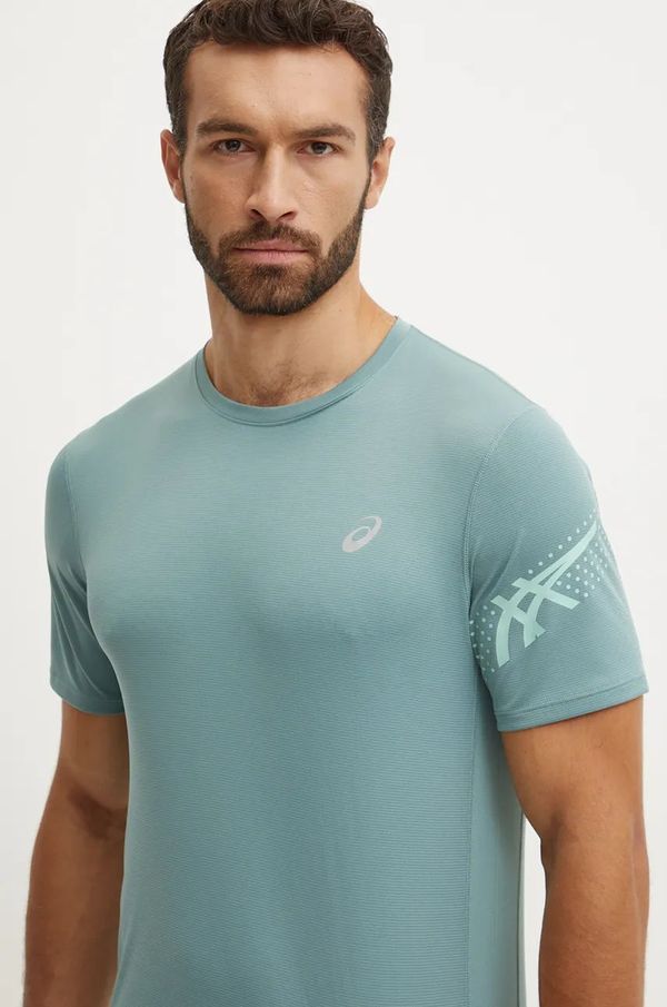 Asics Majica kratkih rukava za trčanje Asics Icon boja: tirkizna, s tiskom, 2011C734