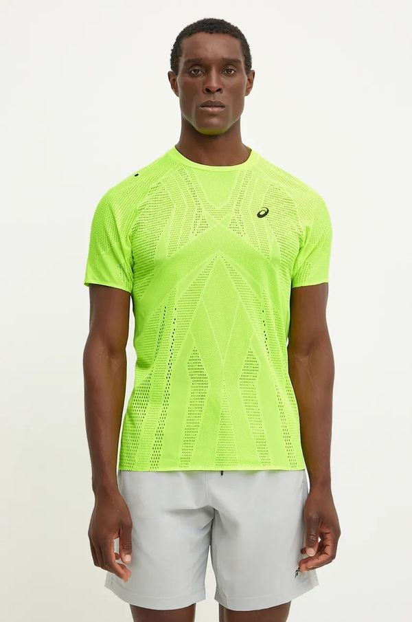 Asics Majica kratkih rukava za trčanje Asics Metarun boja: zelena, bez uzorka, 2011C986