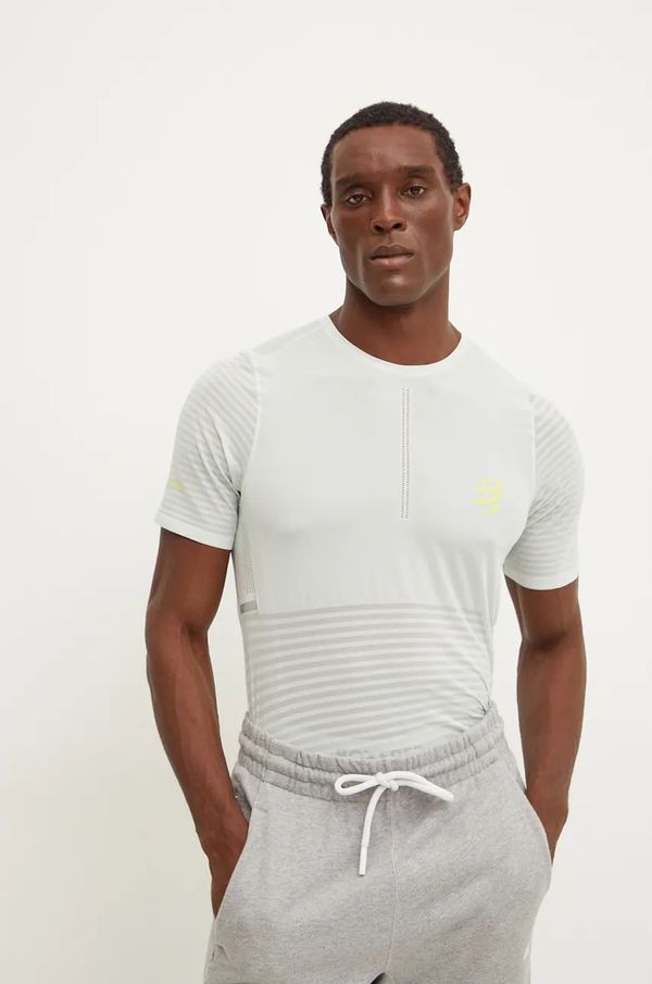 Compressport Majica kratkih rukava za trčanje Compressport Pro Racing boja: zelena, bez uzorka, ATSM3615