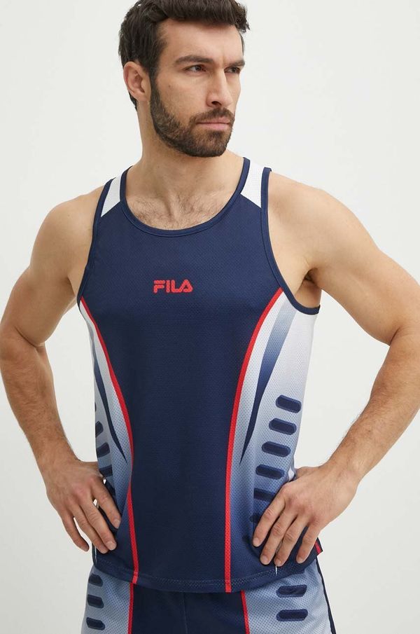 Fila Majica kratkih rukava za trčanje Fila Riez boja: tamno plava, FAM0637